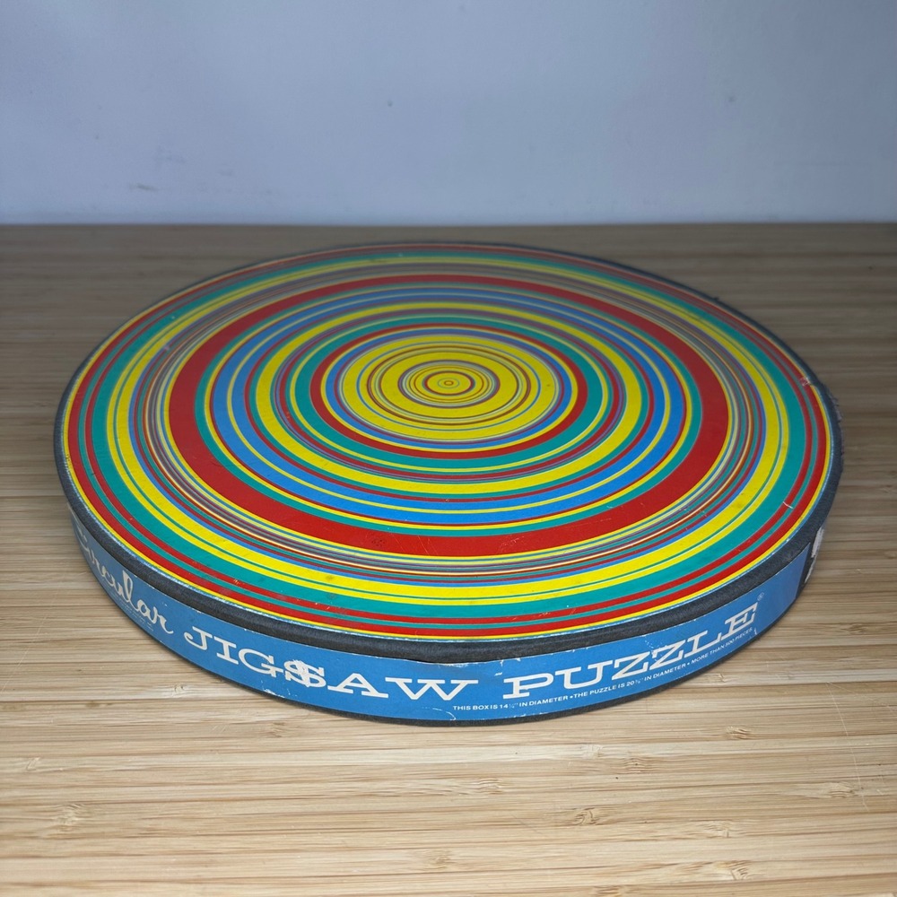 VTG 1968 Springbok Whirling Discs Circular Jigsaw Puzzle Tadasky Lowe Art Museum